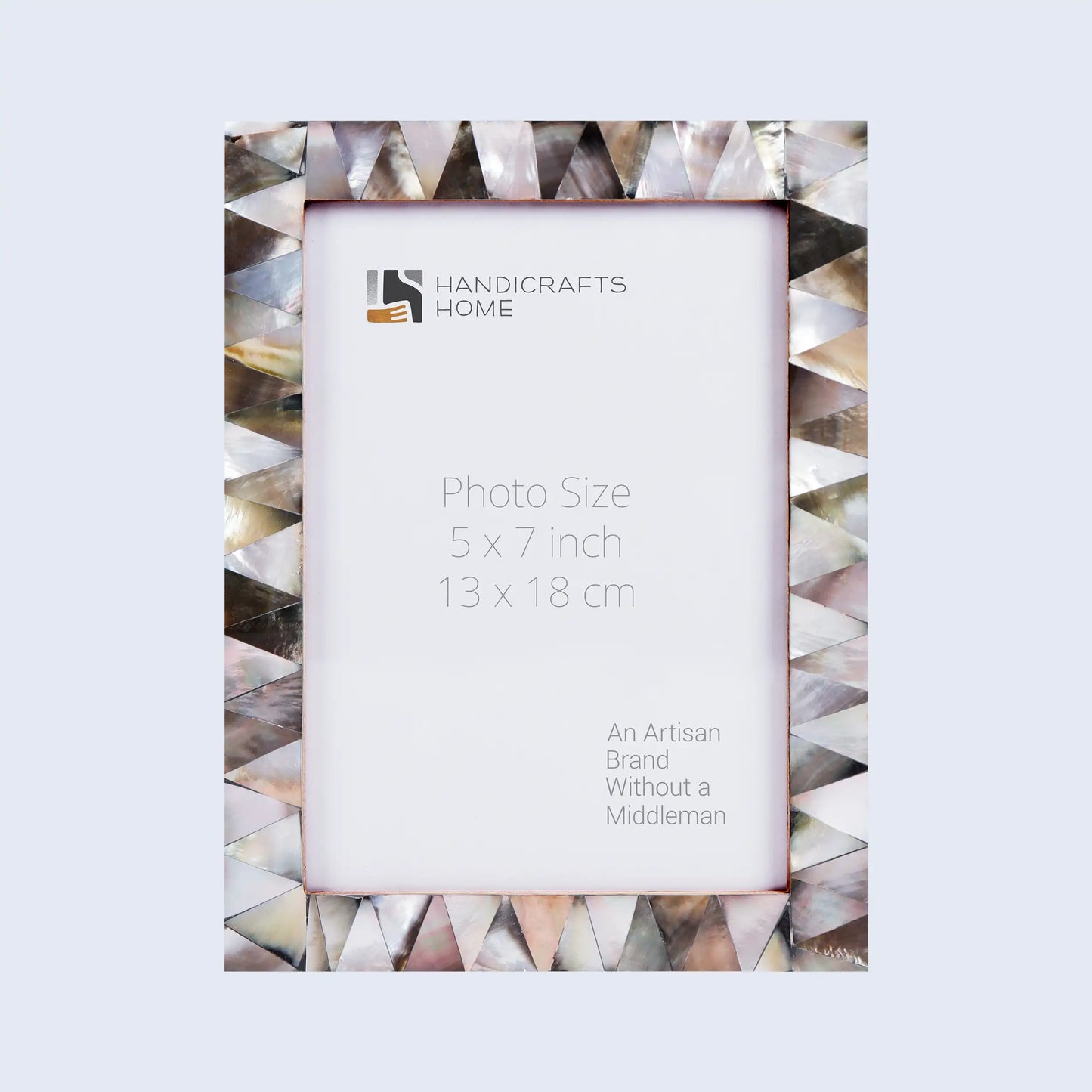 Picture Frames Pearlescent Ebony Pattern Mother of Pearl Collection in 3 Sizes