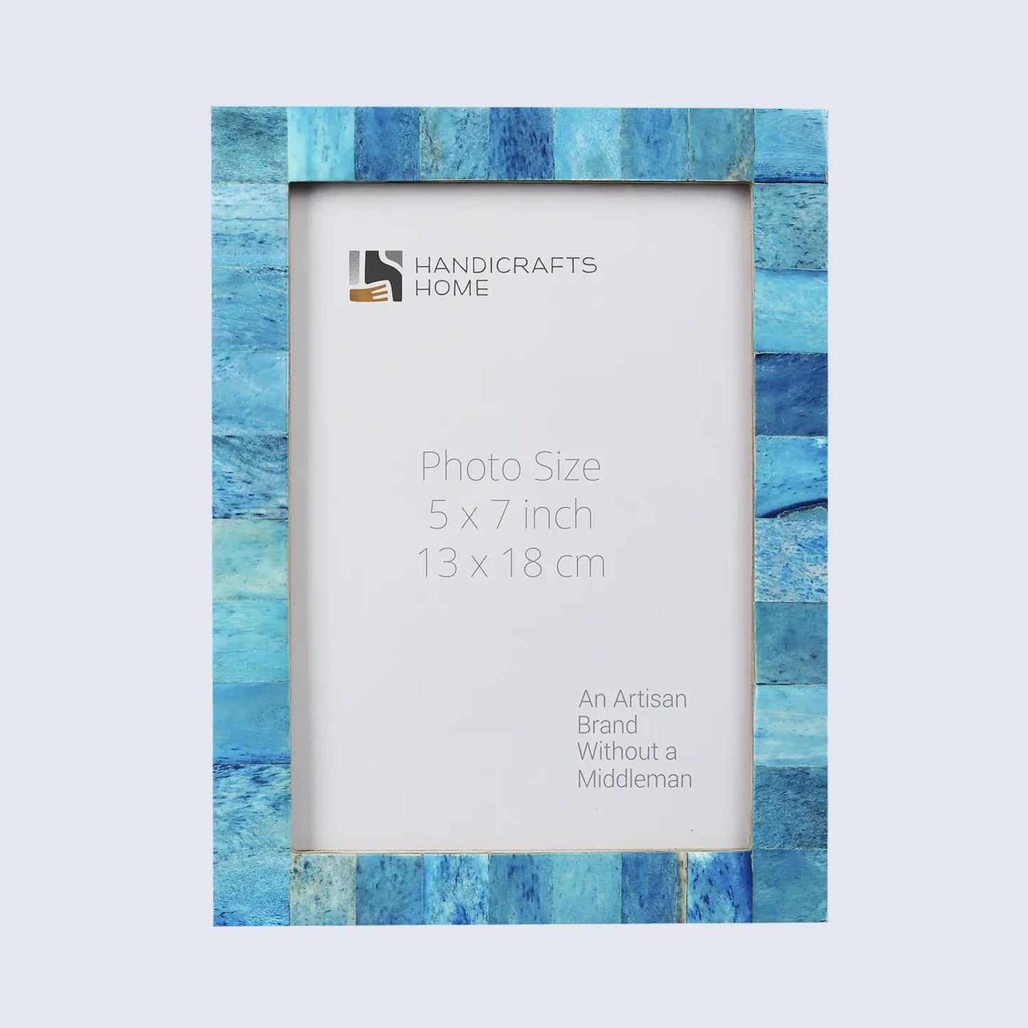 Picture Frames Classic Pattern Bone Inlay Collection in 3 Sizes, Turquoise