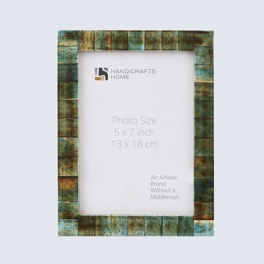 Picture Frames Verdigris Bone Inlay Collection in 3 Sizes