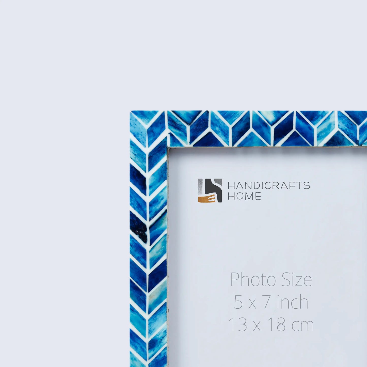Picture Frame Arctic Ice Pattern Collection Resin inlay Blue & White – 4x6, 5x7 & 8x10