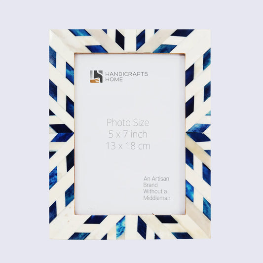 Picture Frames Hypno Frost Pattern Bone Inlay Collection in 3 Sizes