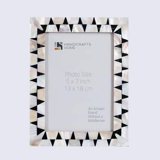 Picture Frames Pearlescent Flash Pattern Mother of Pearl & Resin Collection in 3 Sizes