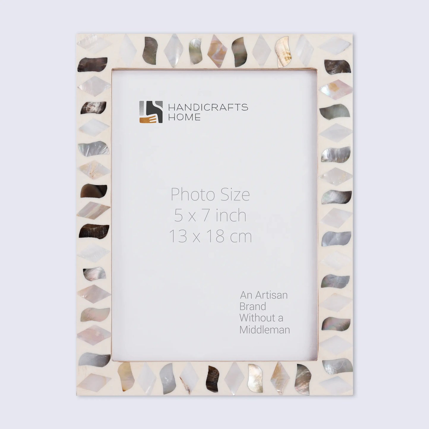 Picture Frames Pearlescent Fossil Collection Mother of Pearl Resin White 3 Sizes