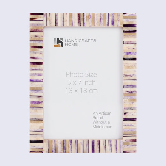 Picture Frames Pearlescent Hologram Pattern Bone Inlay Collection in 3 Sizes