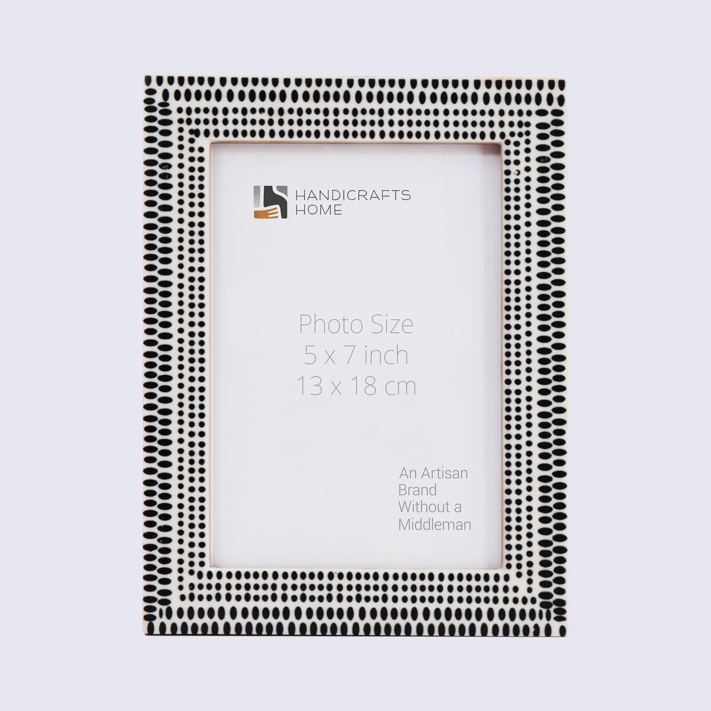 Picture Frames Rhythm Particles Collection Resin Inlay Black White 4x6 5x7 8x10"