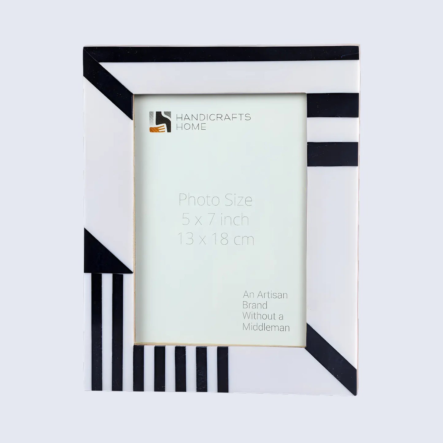 Picture Frames Silhouette Shaped Pattern Bone Inlay Collection in 2 Sizes