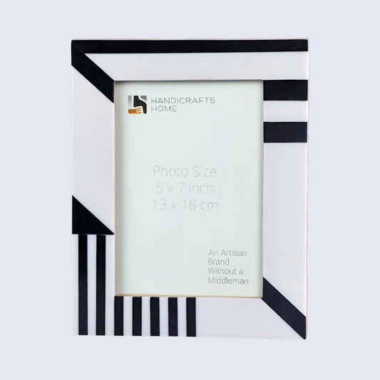 Picture Frames Silhouette Shaped Pattern Bone Inlay Collection in 2 Sizes