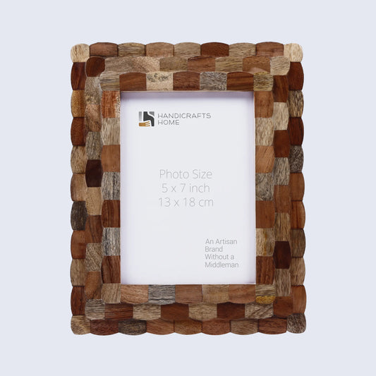 Picture Frames Artisan Hive Scalloped Pattern Wooden Collection in 3 Sizes