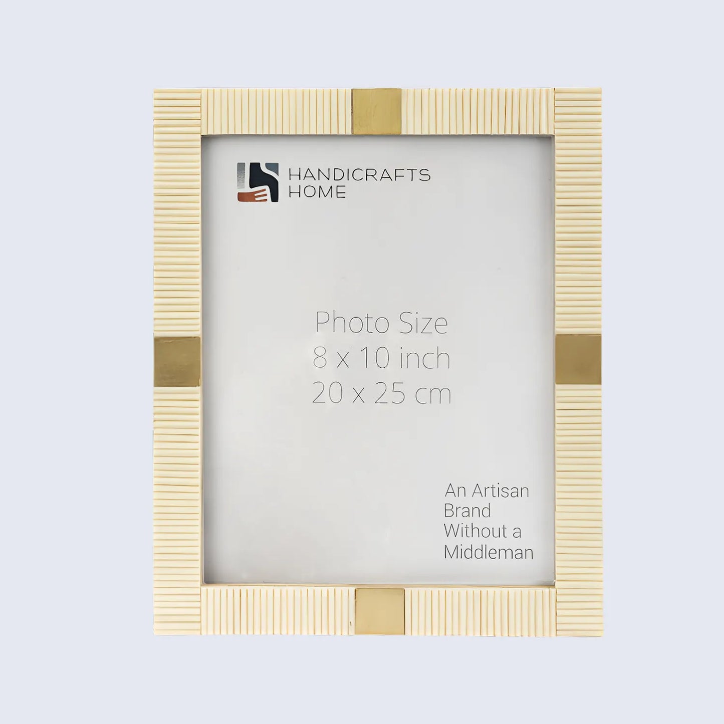 Resin Inlay Deco White Picture Frame For Desk & Wall-3 Sizes