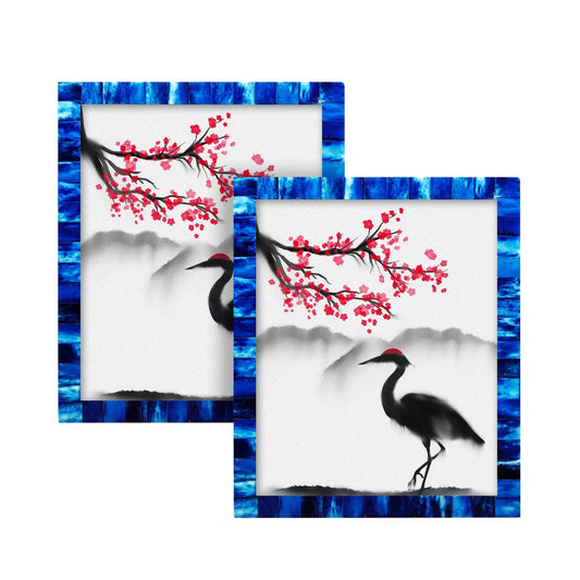 Picture Frames Classic Pattern Bone Inlay Collection in 3 Sizes, Pack of 2 - Blue