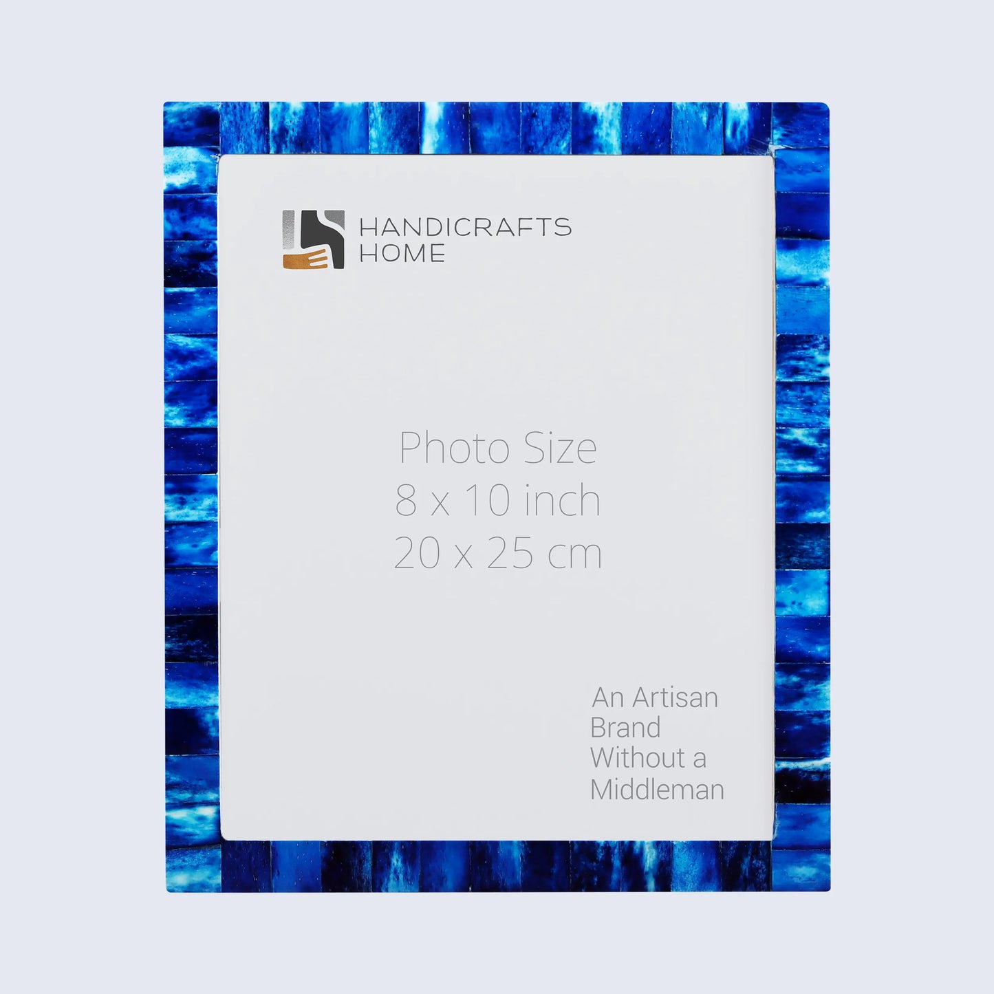 Picture Frames Classic Pattern Bone Inlay Collection in 27 Sizes, Blue