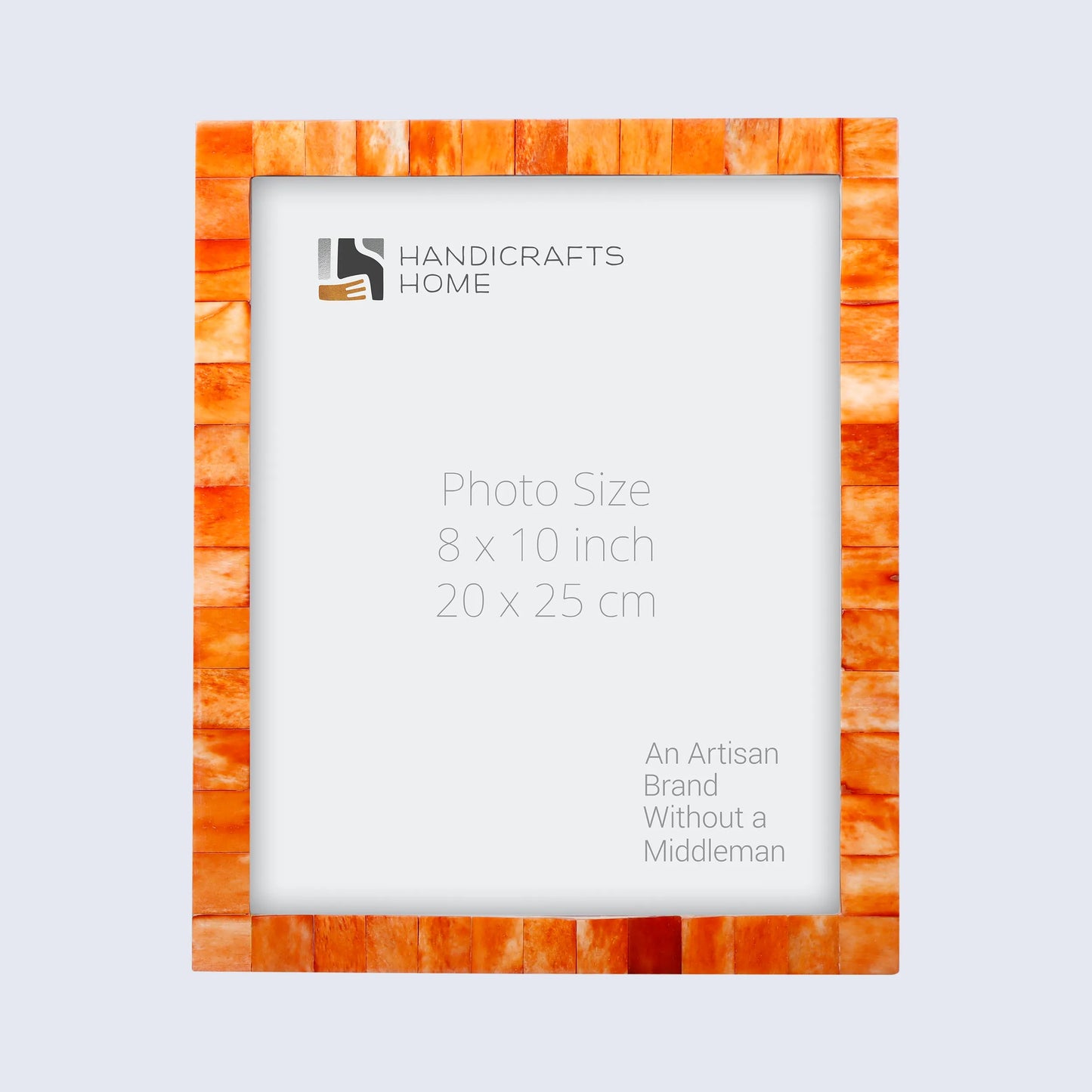 Picture Frames Classic Pattern Bone Inlay Collection in 27 Sizes, Orange