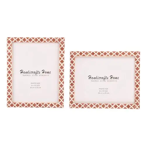 Picture Frames Casablanca Mocha Pattern Resin Inlay Collection in 3 Sizes, Pack of 2
