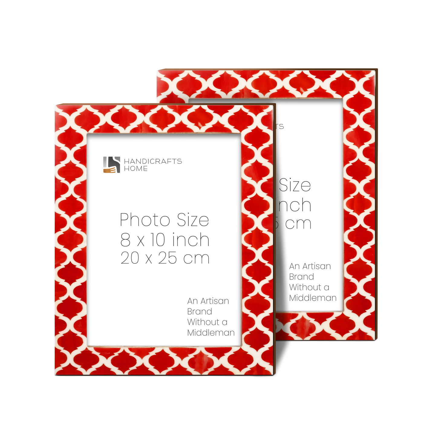 Picture Frames Casablanca Pimienta Pattern Resin Inlay Collection in 3 Sizes, Pack of 2