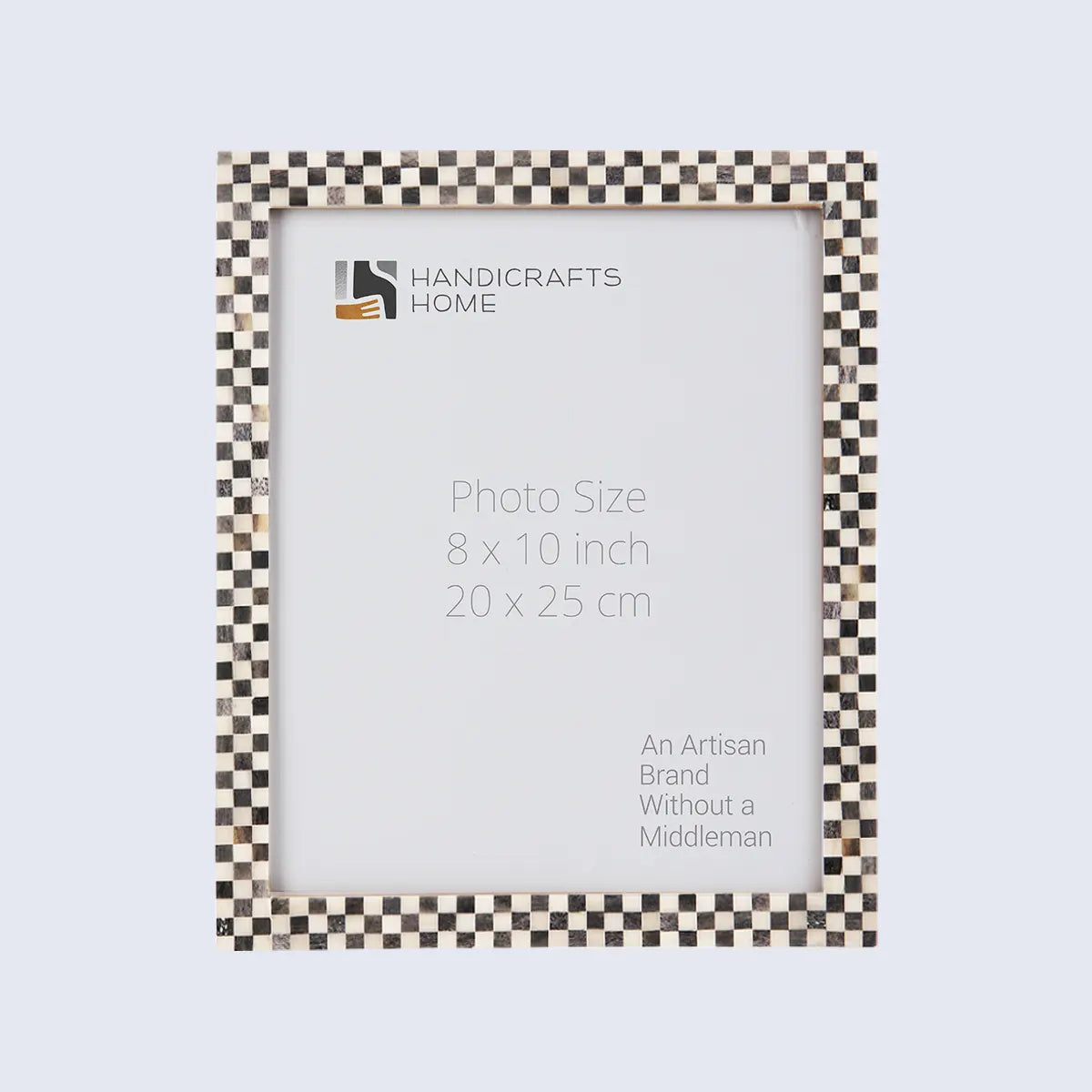 Picture Frames Checkered Pattern Bone Inlay Collection in 27 Sizes