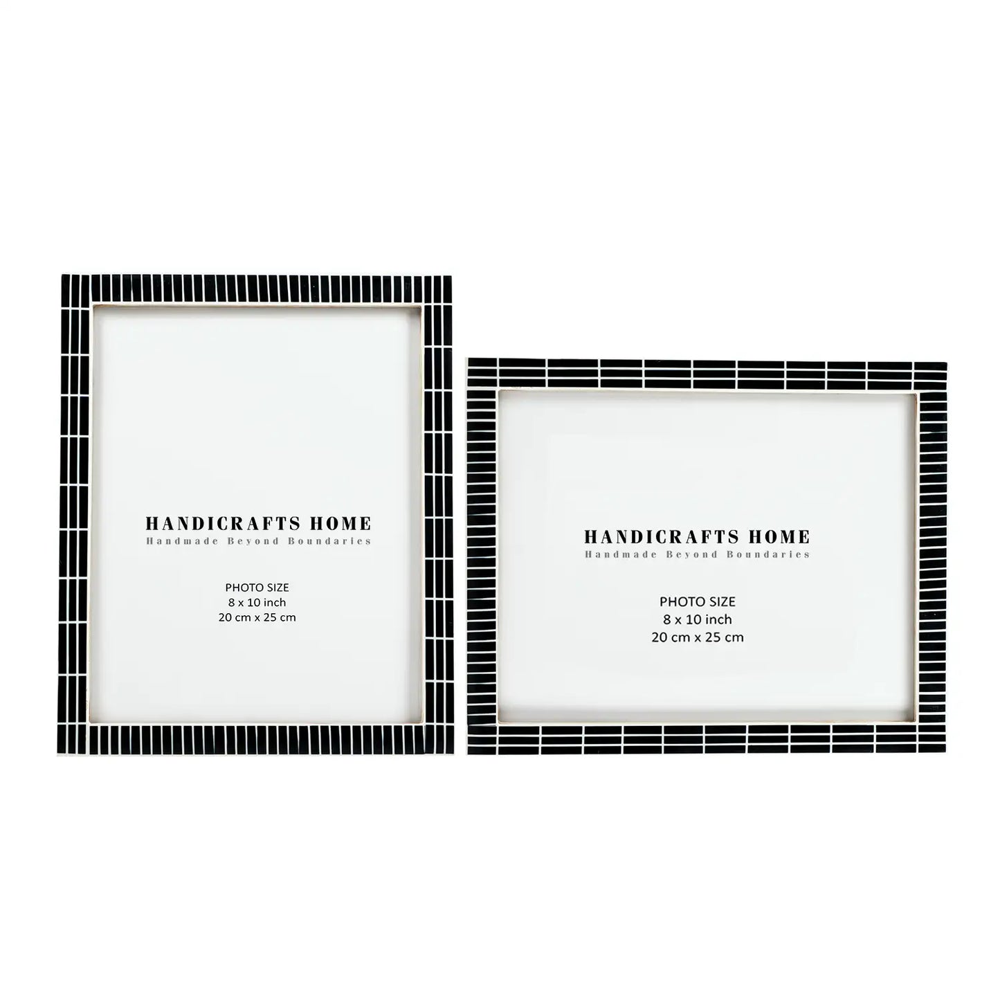 Picture Frames Manhattan Skyline Pattern Resin Inlay Collection in 3 Sizes, Pack of 2