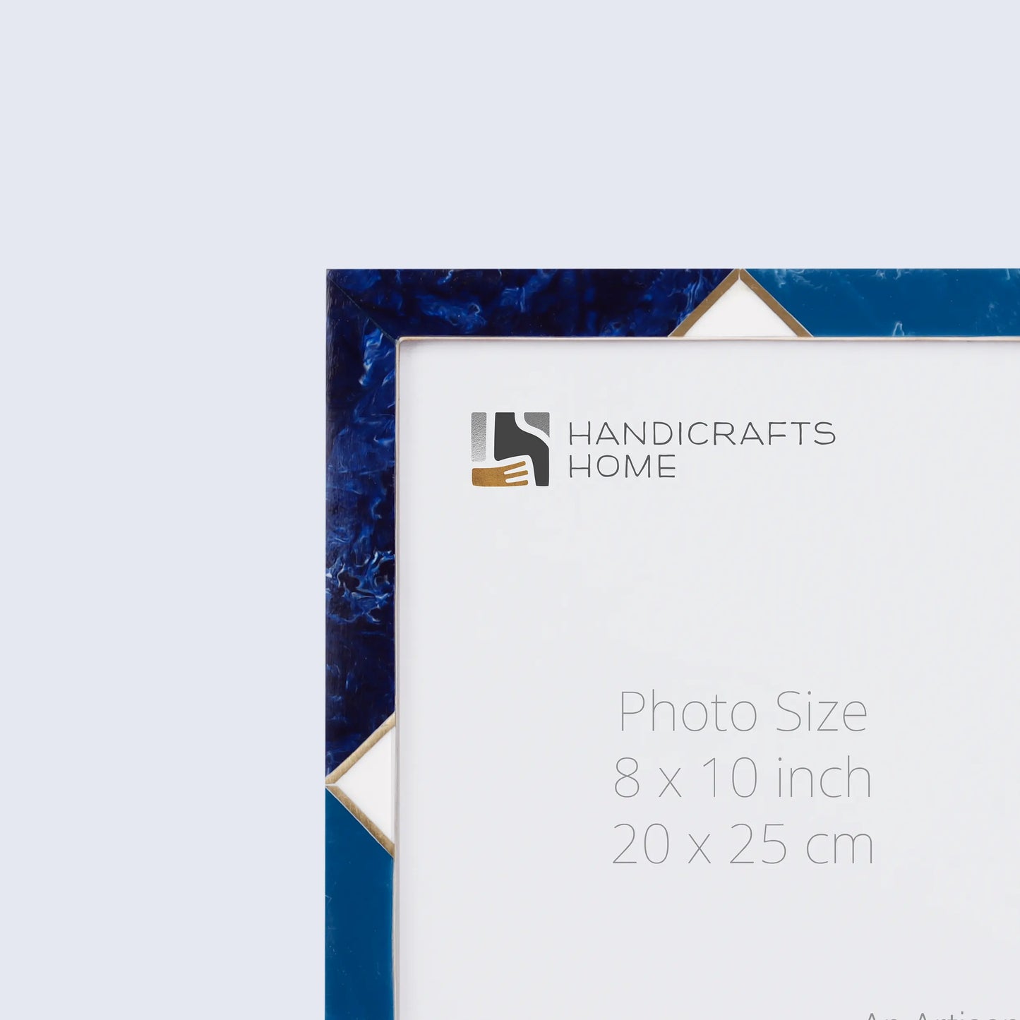 Picture Frames Menton Blue Pattern Resin Inlay Collection in 3 Sizes