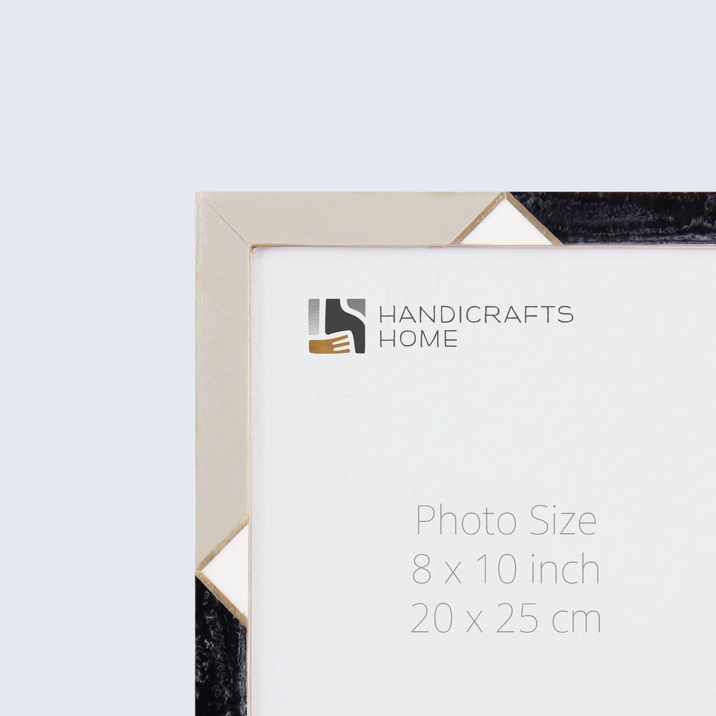 Picture Frames Menton Grey Pattern Resin Inlay Collection in 3 Sizes