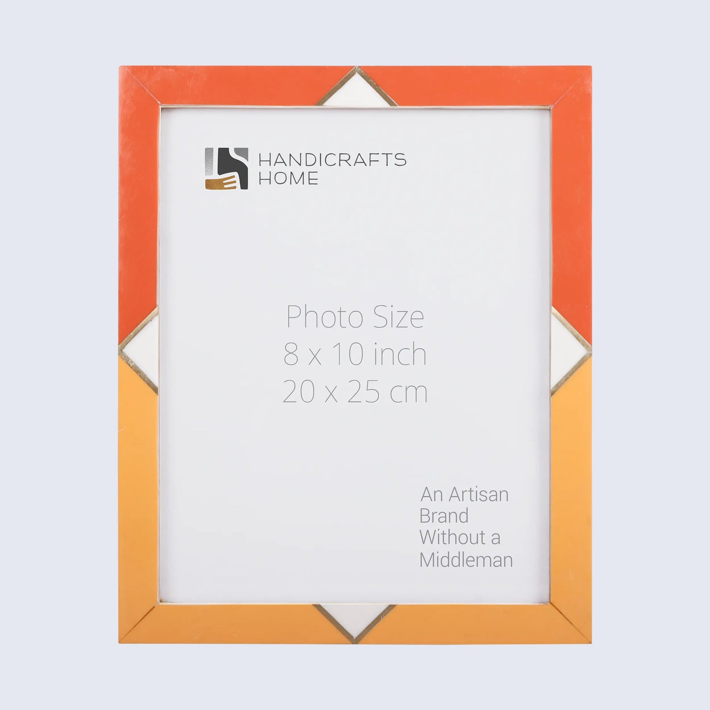 Picture Frames Menton Orange Pattern Resin Inlay Collection in 3 Sizes