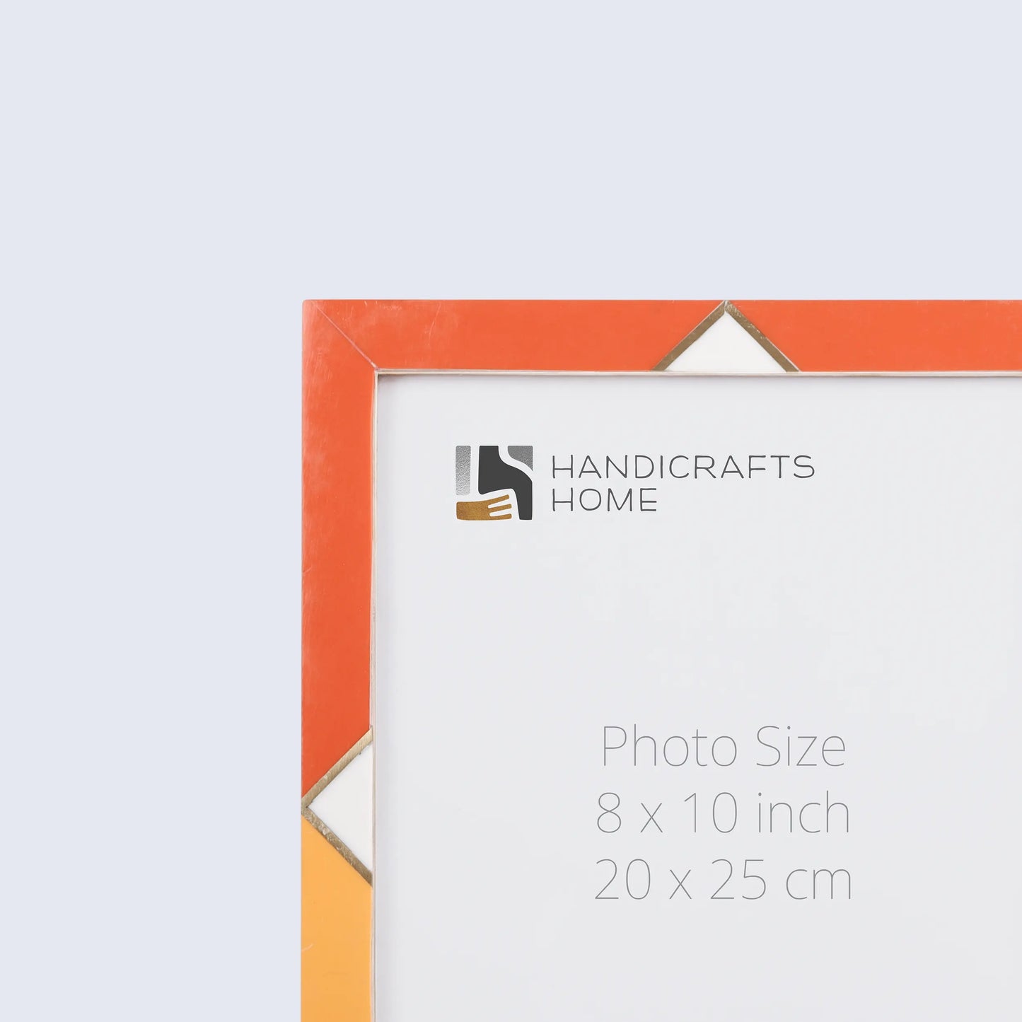 Picture Frames Menton Orange Pattern Resin Inlay Collection in 3 Sizes