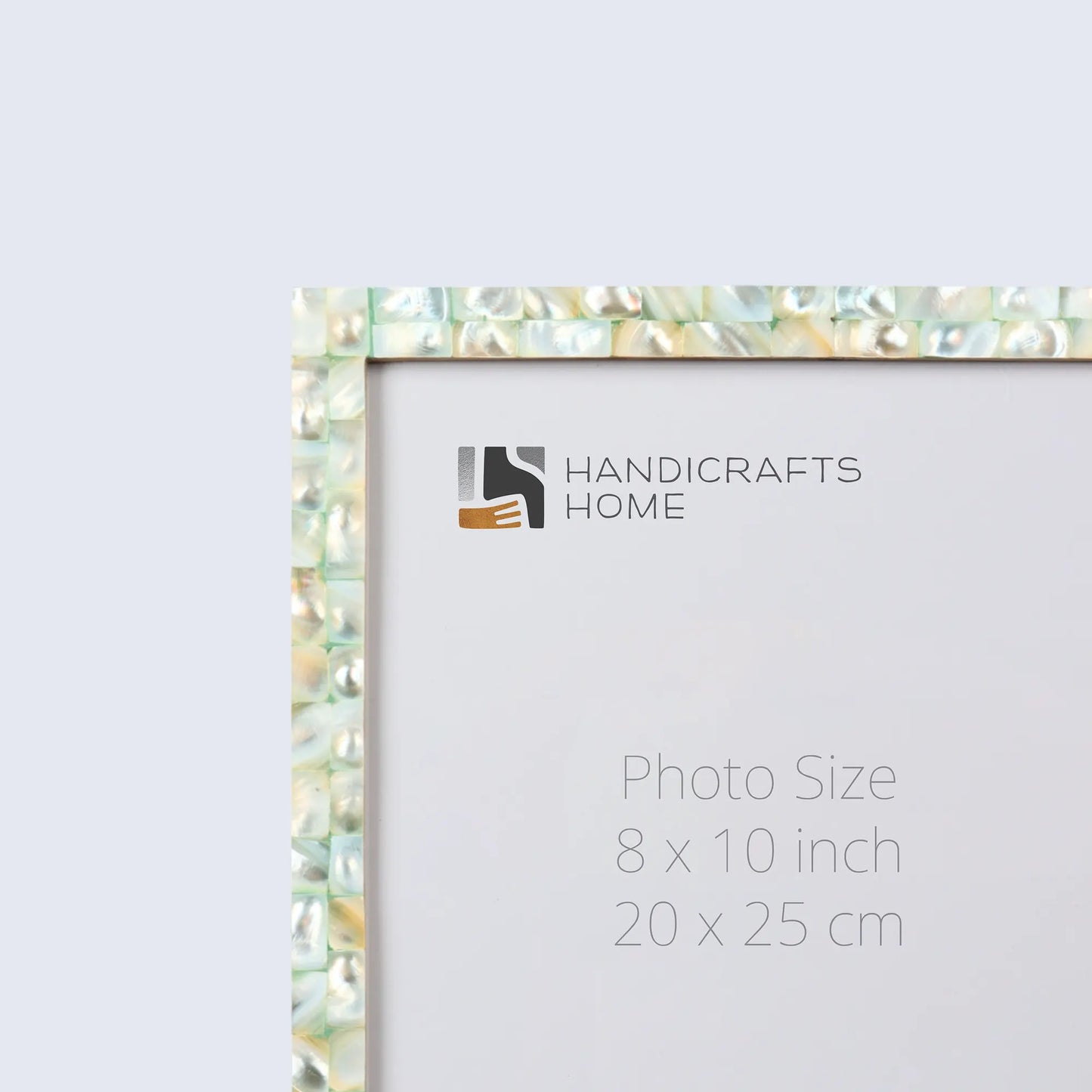 Picture Frames Mother of Pearl Pack of 2 Collection in 3 Sizes, Green