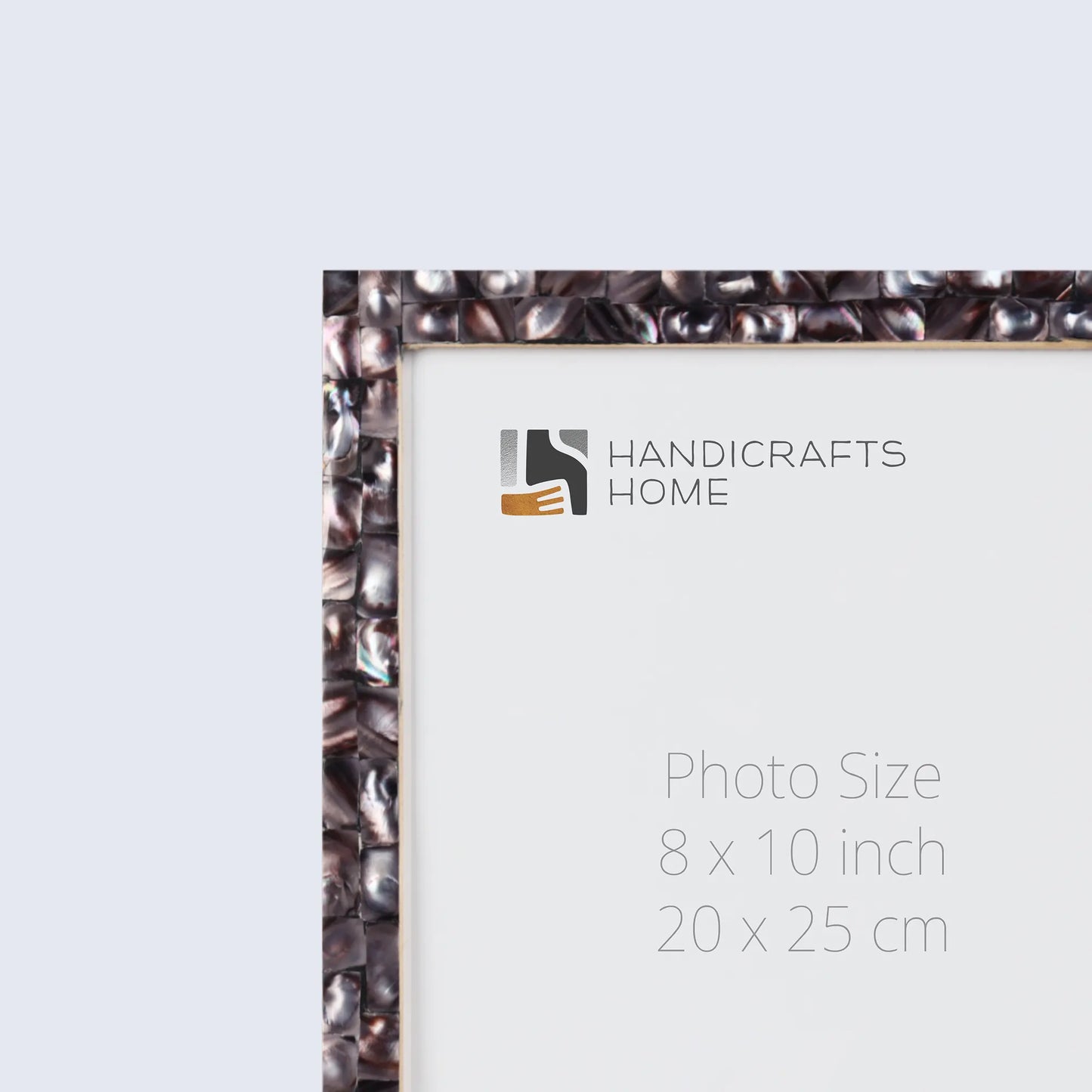 Picture Frames Mother of Pearl Pack of 2 Collection in 3 Sizes, Dark Grey