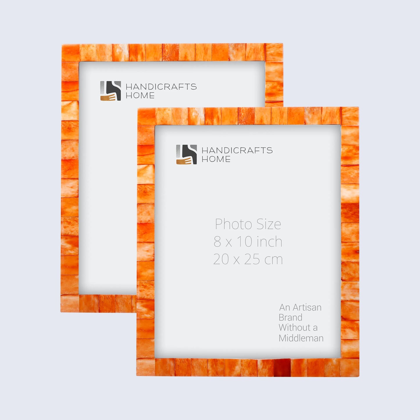 Picture Frame Classic Collection Bone Inlay Orange Pack of 2 – 3 Sizes