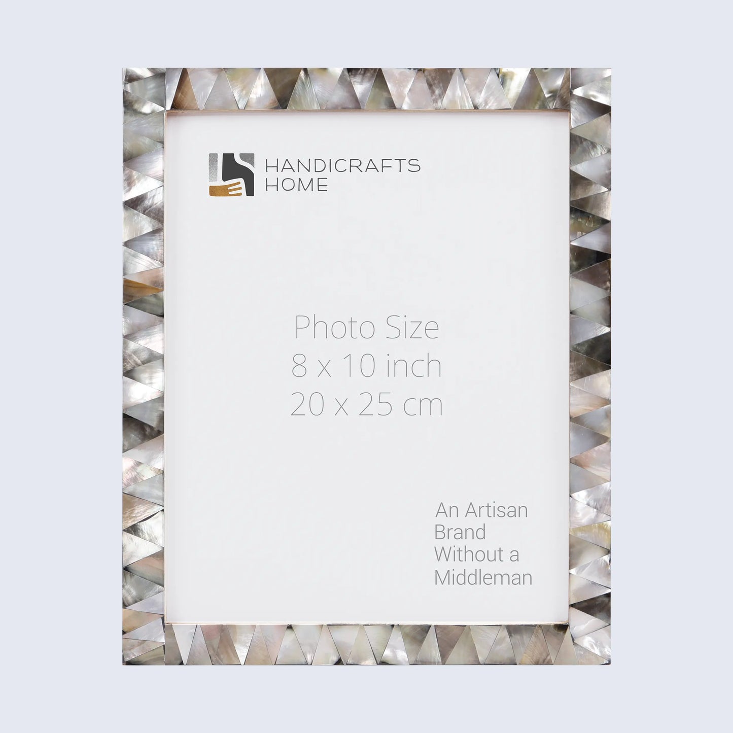 Picture Frames Pearlescent Ebony Pattern Mother of Pearl Collection in 3 Sizes