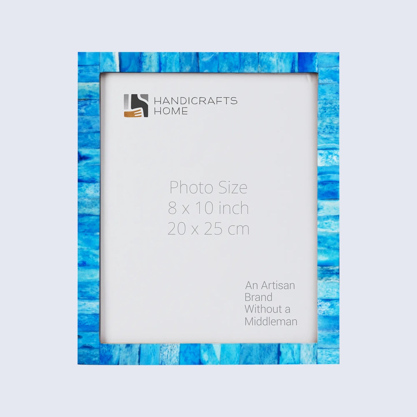 Picture Frames Classic Pattern Bone Inlay Collection in 3 Sizes, Turquoise