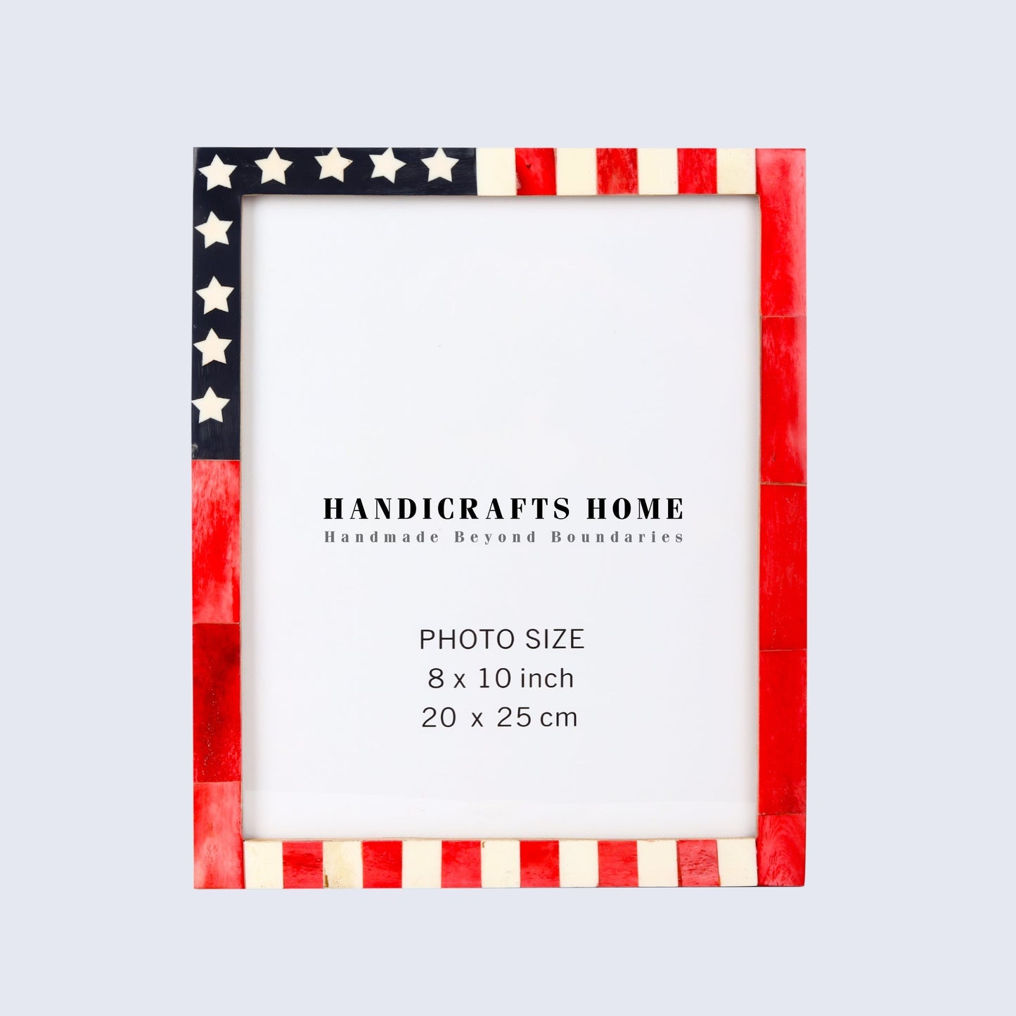 Picture Frame USA American Flag Pattern Bone & Resin Inlay Collection in 27 Sizes