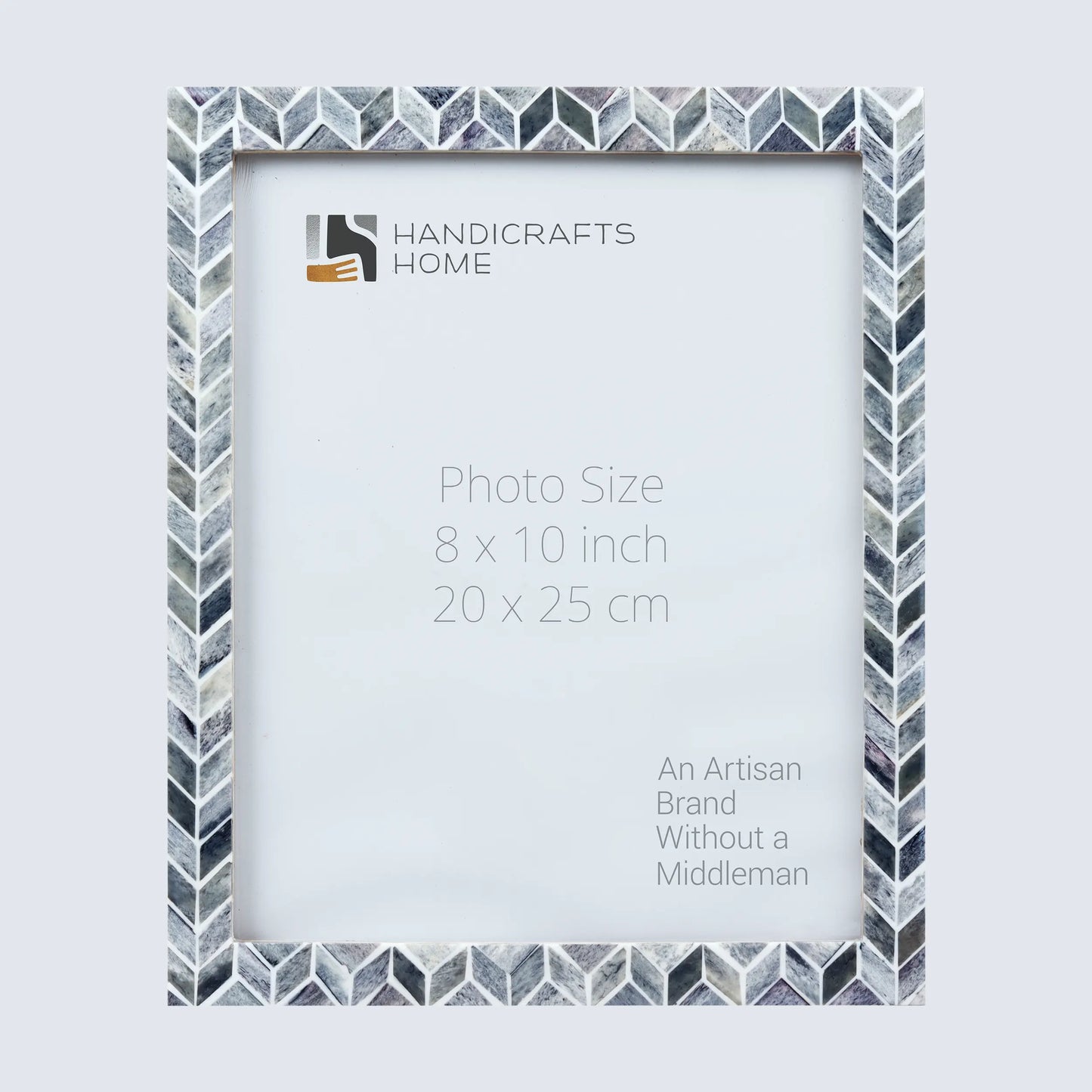 Picture Frames Artic Smoke Pattern Bone & Resin Inlay Collection in 3 Sizes