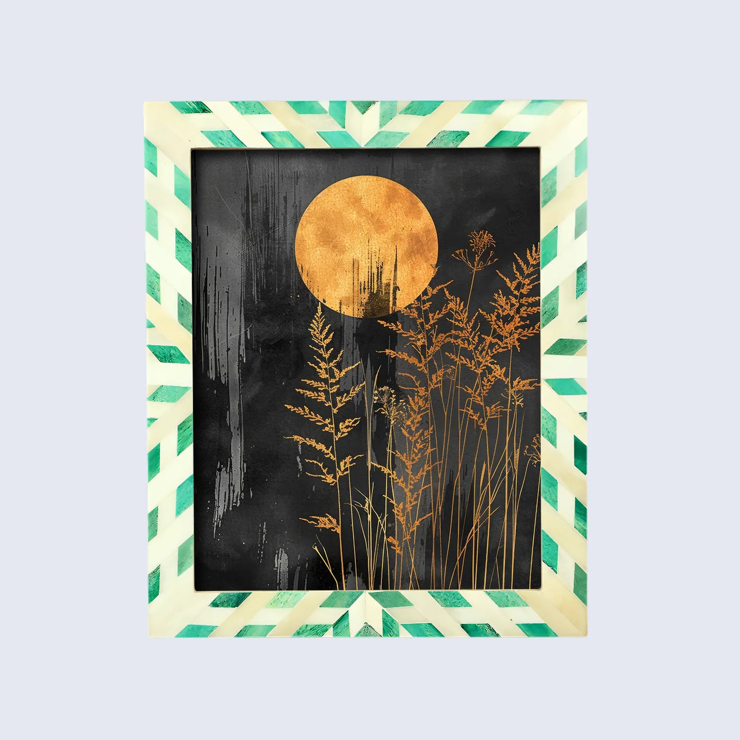 Hypno Nature Bone Inlay Green & White Picture Frame- 4x6, 5x7 and 8x10