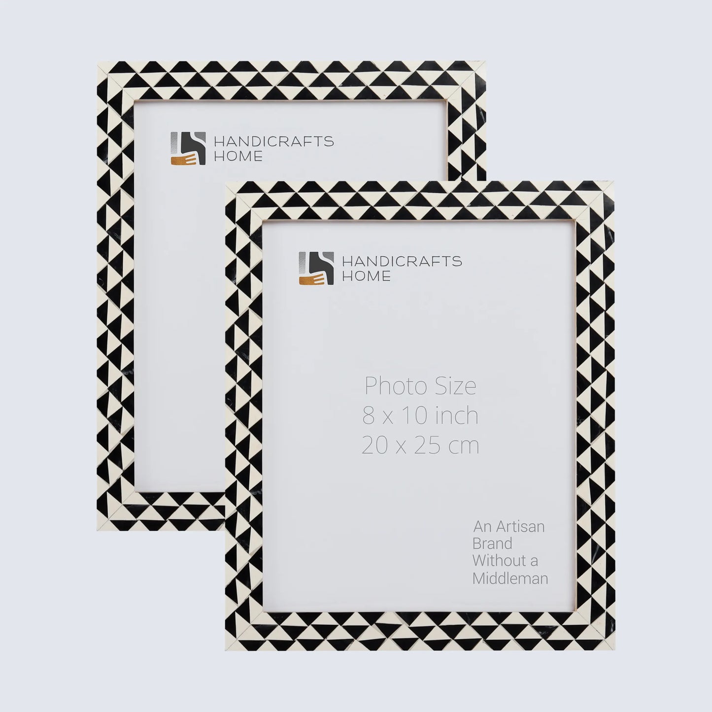 Picture Frames Marquet Prism Pattern Resin Inlay Collection in 8 Sizes, Pack of 2