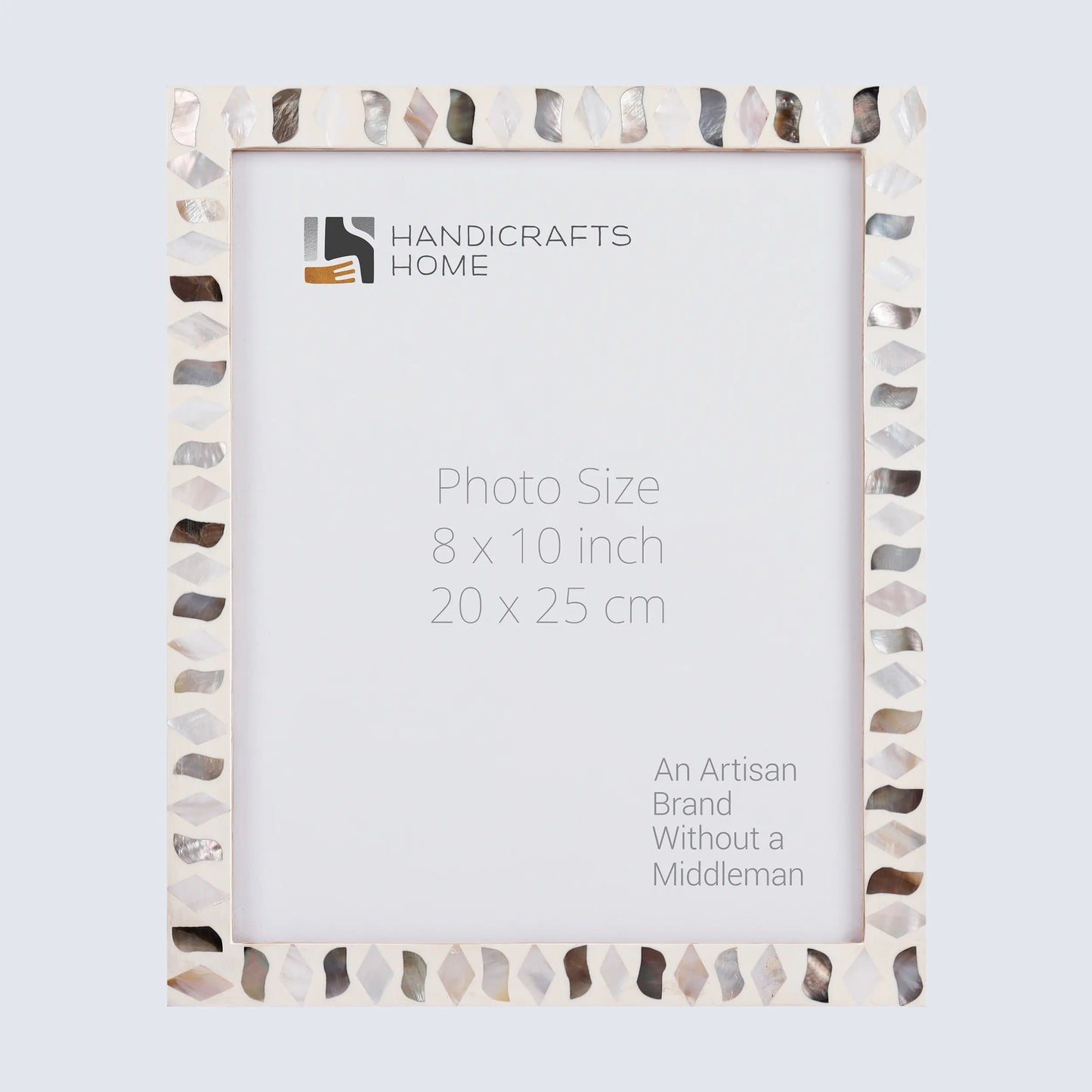 Picture Frames Pearlescent Fossil Collection Mother of Pearl Resin White 3 Sizes