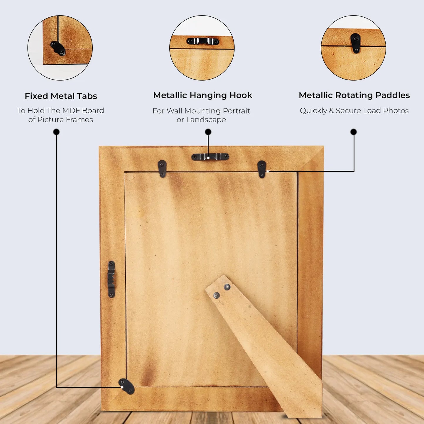 Picture Frames Artisan Voodoo Pattern Wooden Collection in 3 Sizes