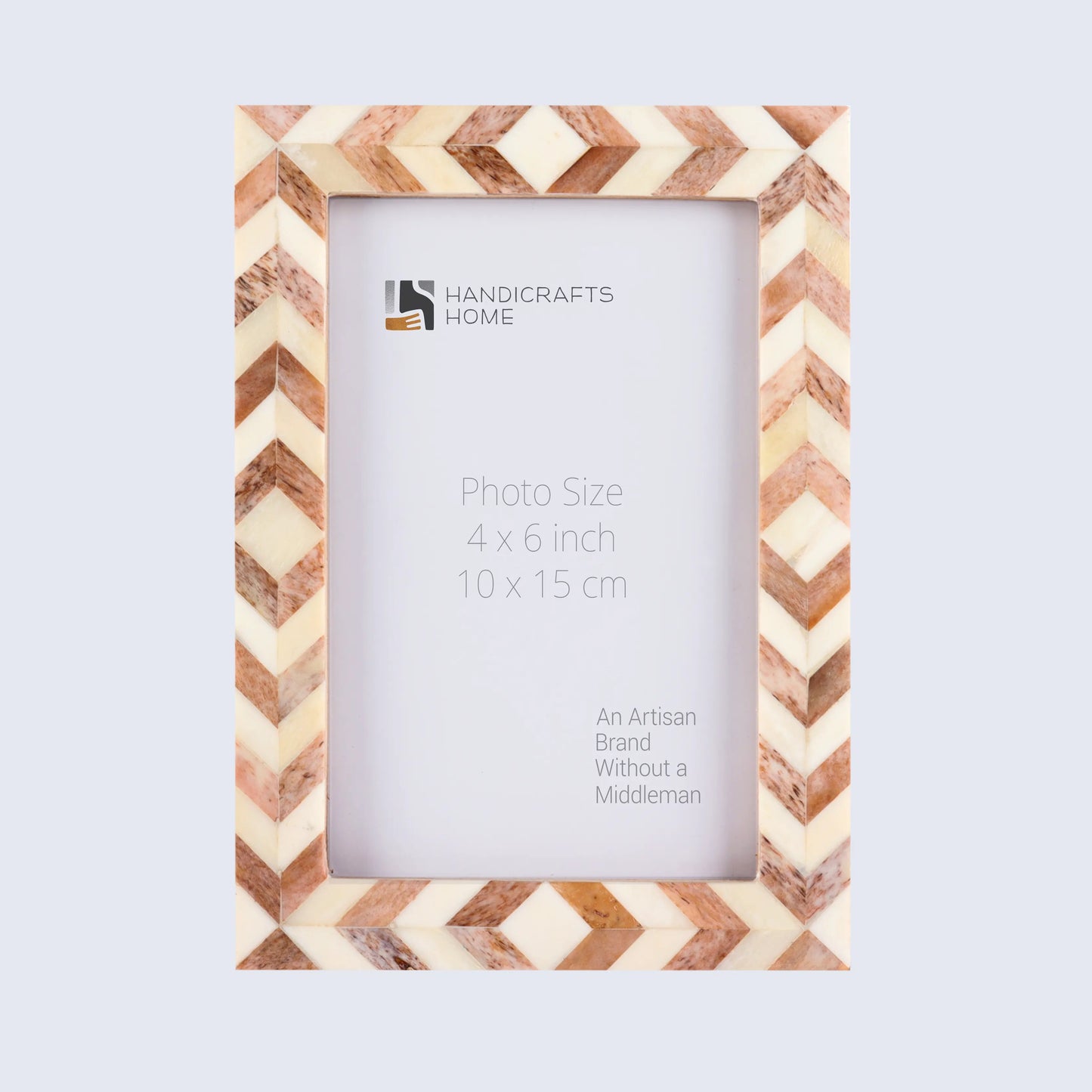 Picture Frames Taj Pattern Bone Inlay Collection in 27 Sizes, Brown