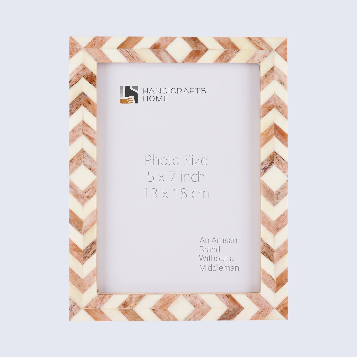 Picture Frames Taj Pattern Bone Inlay Collection in 27 Sizes, Brown