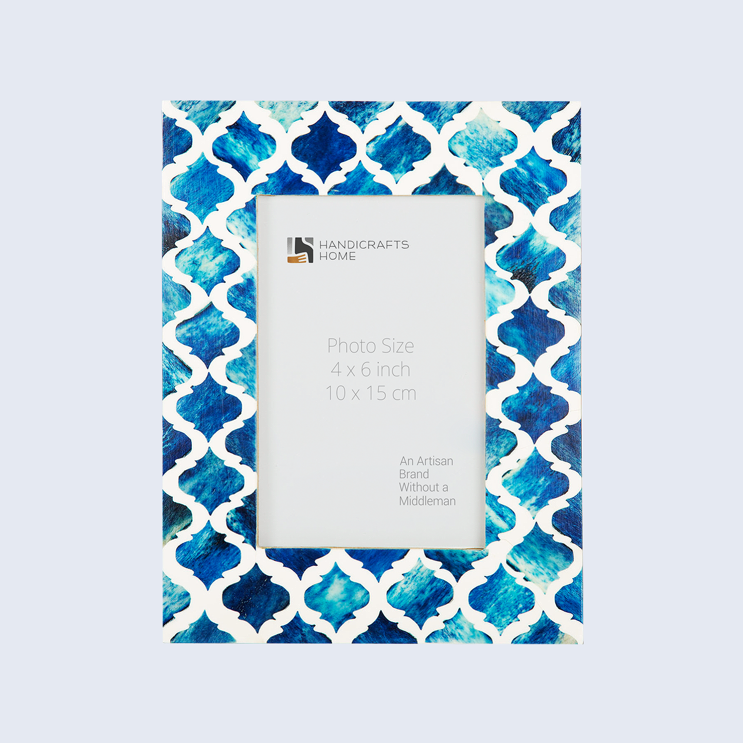 Picture Frames Moroccan Pattern Bone & Resin Inlay Collection in 5 Color Options | 1.5" Border Width