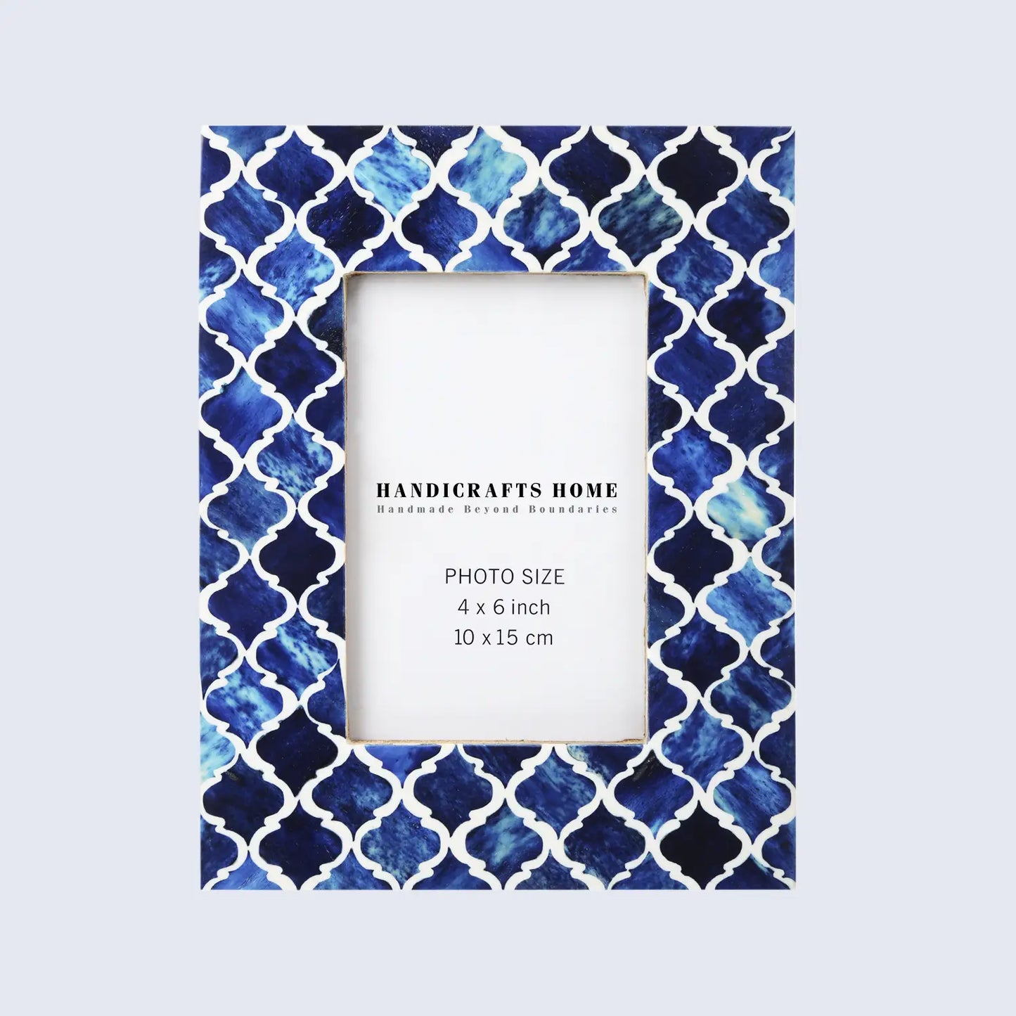 Picture Frames Moroccan Pattern Bone & Resin Inlay Collection in 5 Color Options | 1.75" Border Width