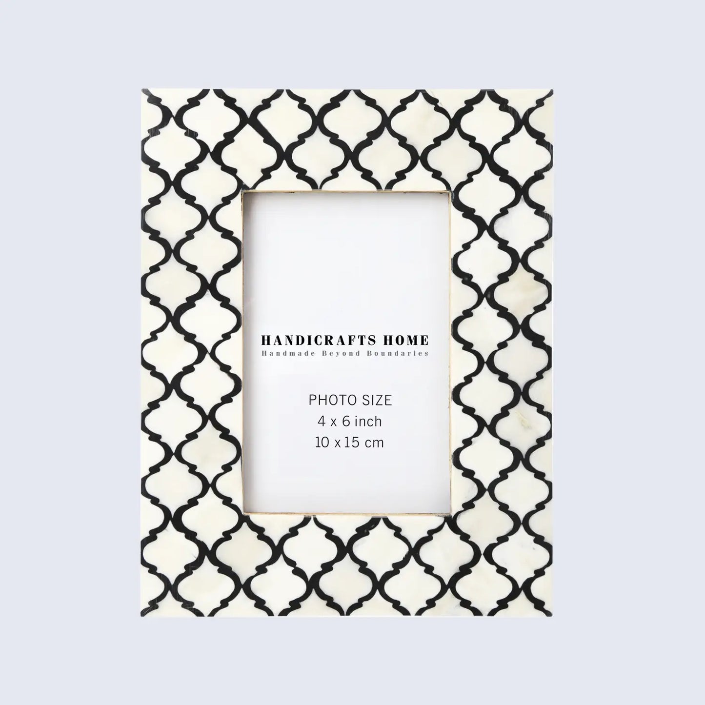 Picture Frames Moroccan Pattern Bone & Resin Inlay Collection in 5 Color Options | 1.75" Border Width