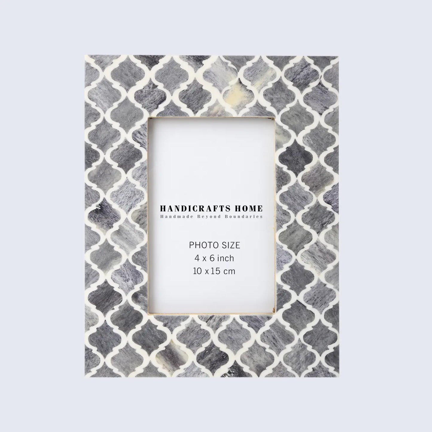 Picture Frames Moroccan Pattern Bone & Resin Inlay Collection in 5 Color Options | 1.75" Border Width