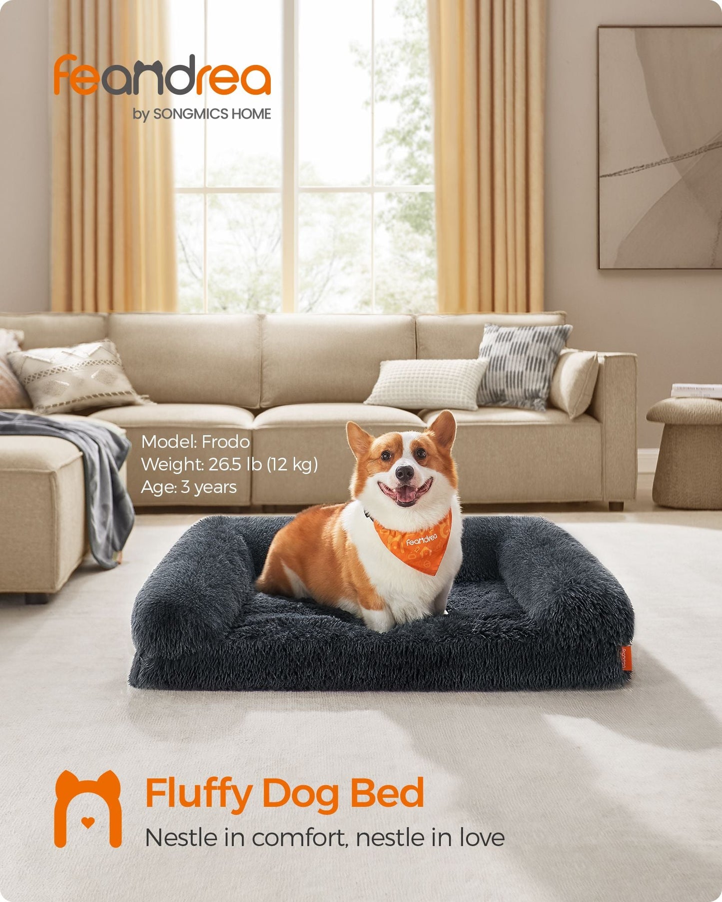 Orthopaedic Dog Sofa Bed for Medium and Large Dogs