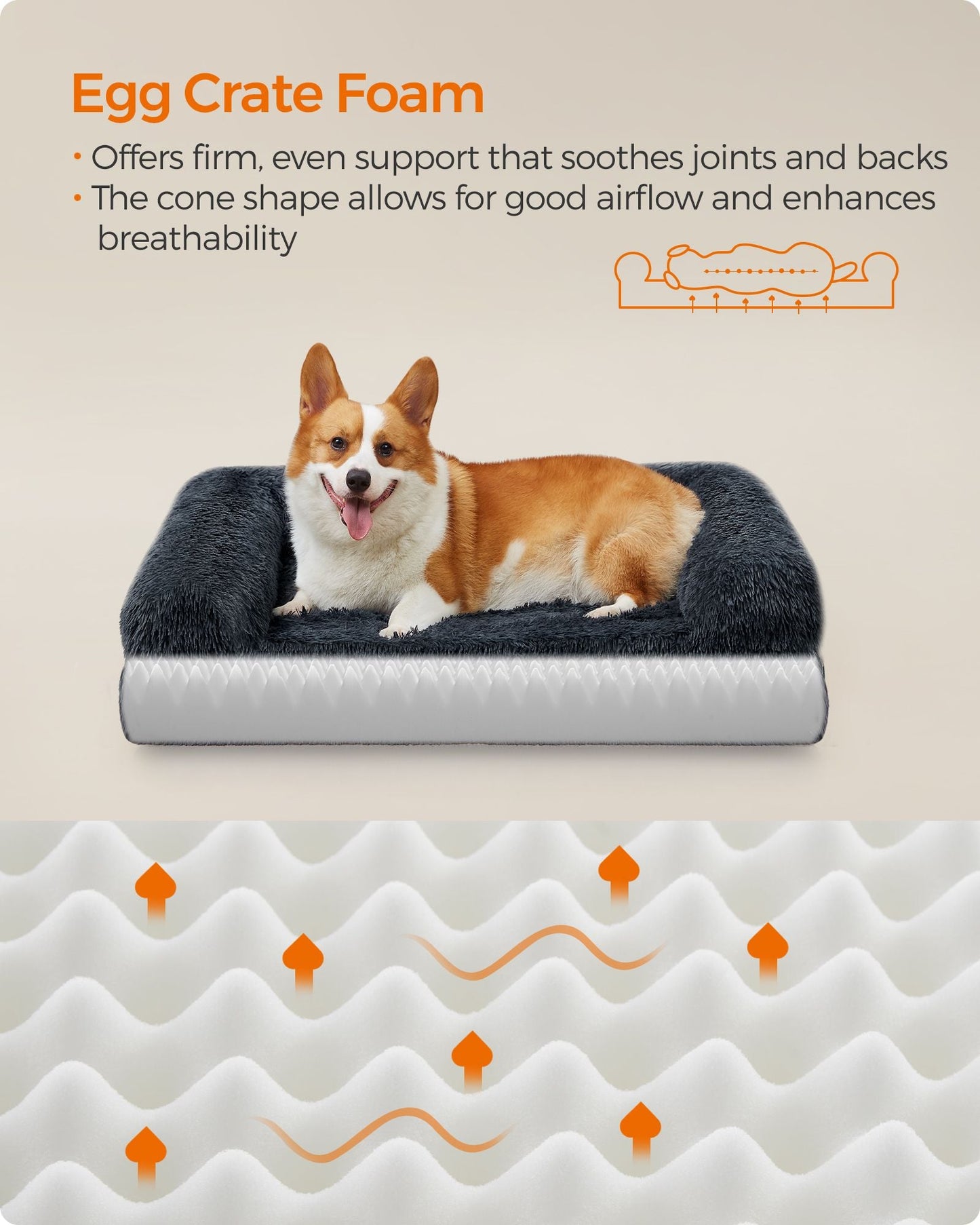 Orthopaedic Dog Sofa Bed for Medium and Large Dogs