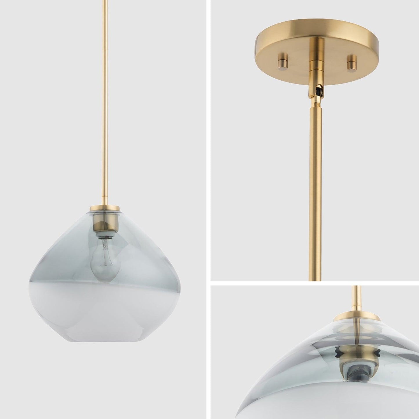 Pheobe 1-light Modern Handblown Glass Island Pendant Light