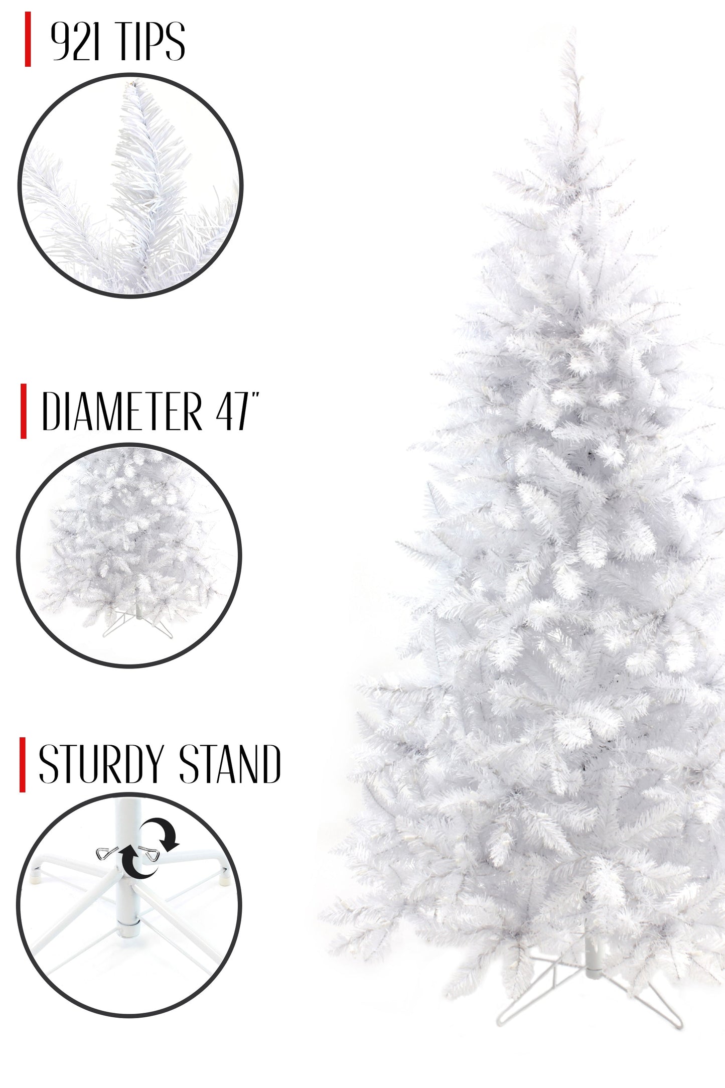 White Spruce Tree with Metal Stand