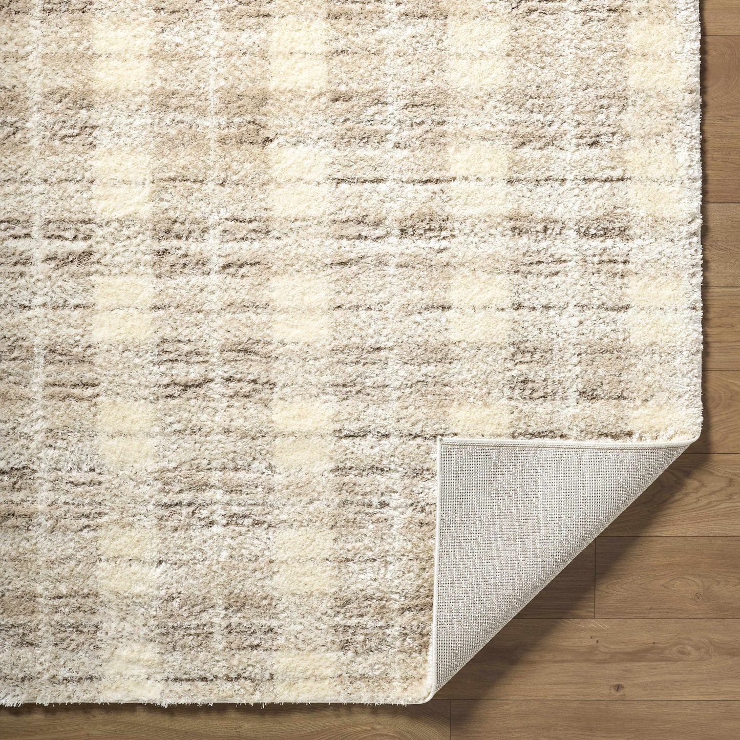 Anfisa Cream Luxe Shag Area Rug