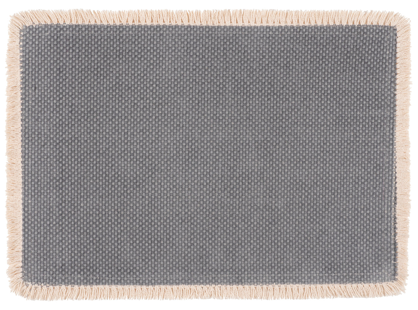 Verona 100% Cotton Woven Placemat With Fringe Trim-13" x 19"