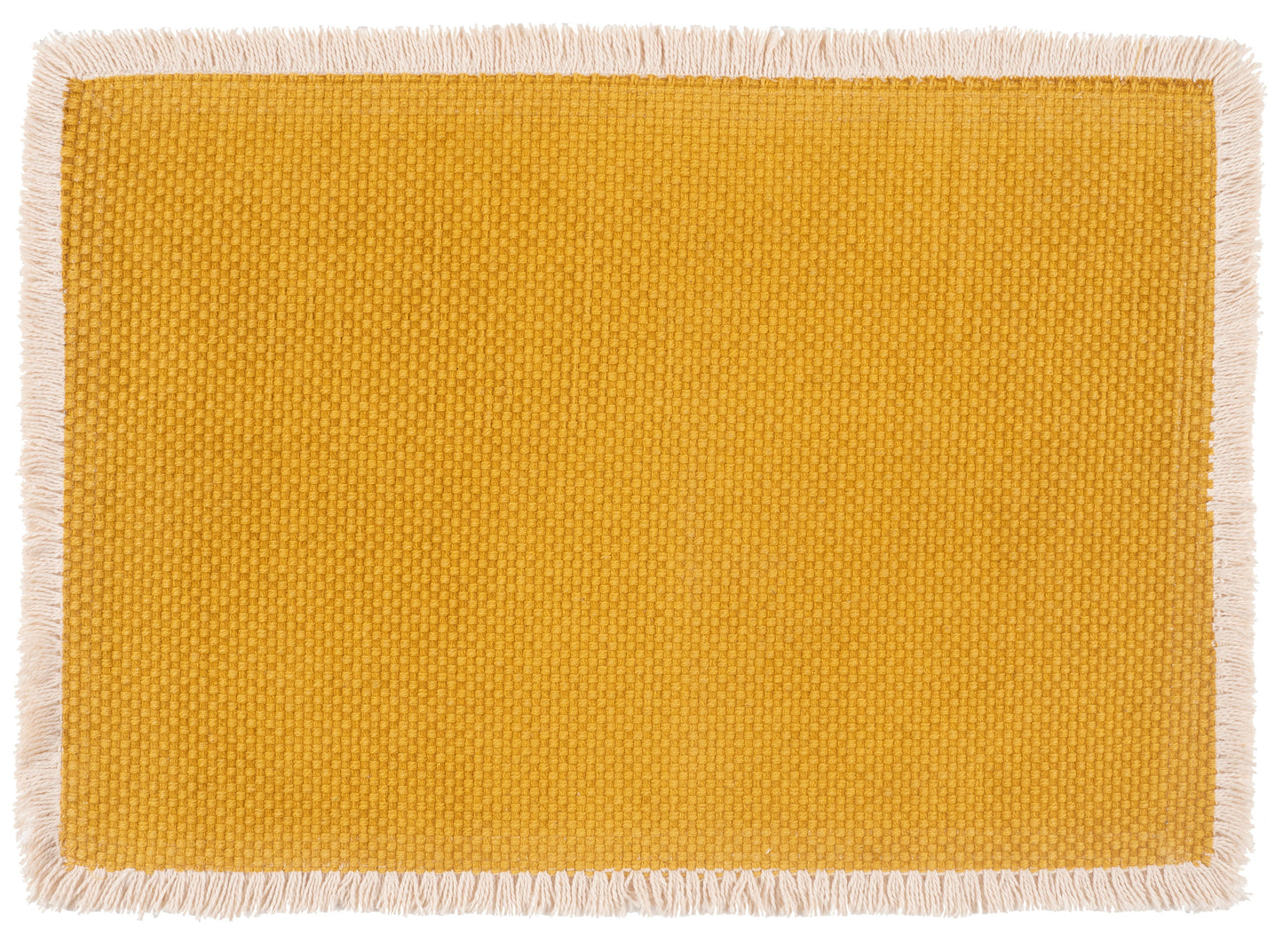Verona 100% Cotton Woven Placemat With Fringe Trim-13" x 19"
