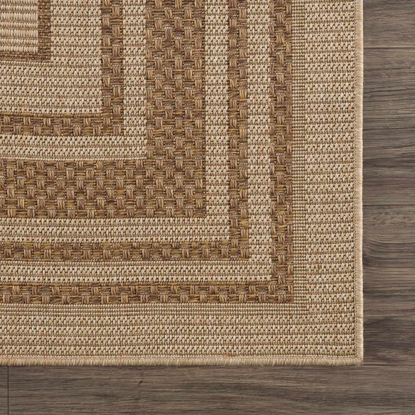 Isoko Bordered Faux Jute Rug