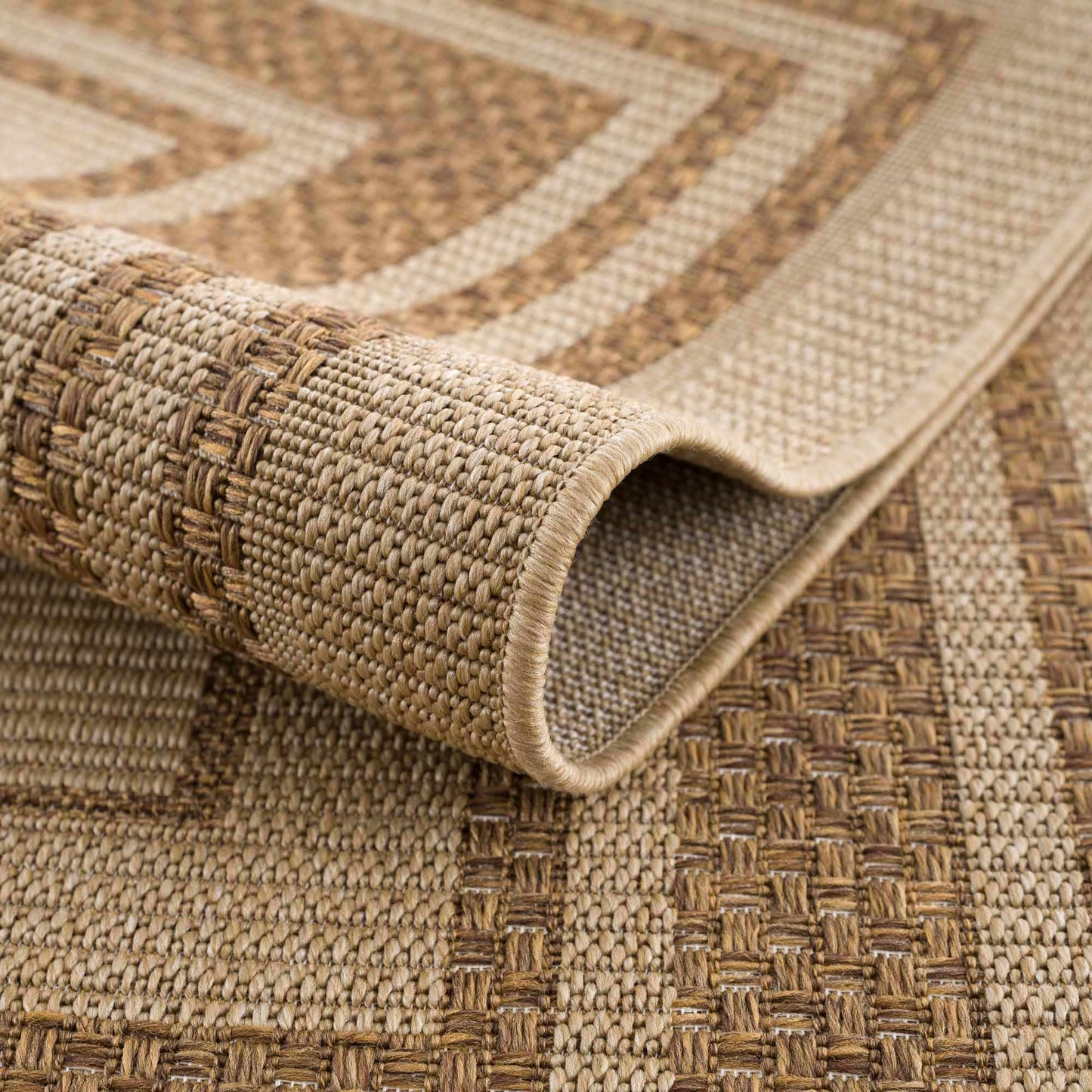 Isoko Bordered Faux Jute Rug